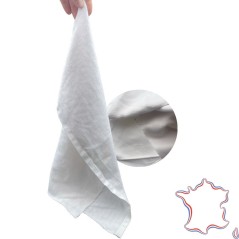 Chiffon d'essuyage textile blanc coton non pelucheux