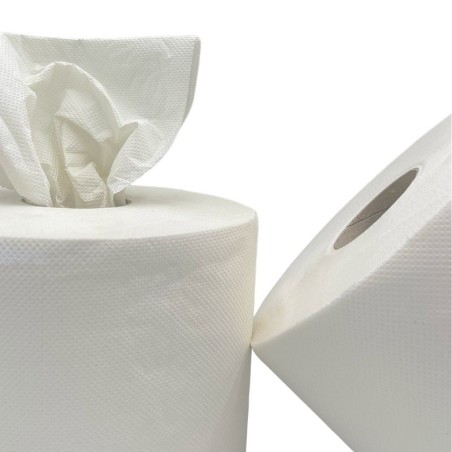 Bobine d'essuyage blanche pure ouate