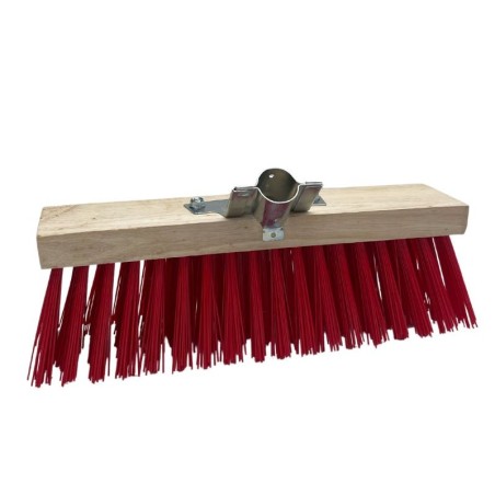 BALAI CANTONNIER 32 CM VINYL ROUGE - DOUILLE METAL INCLINEE