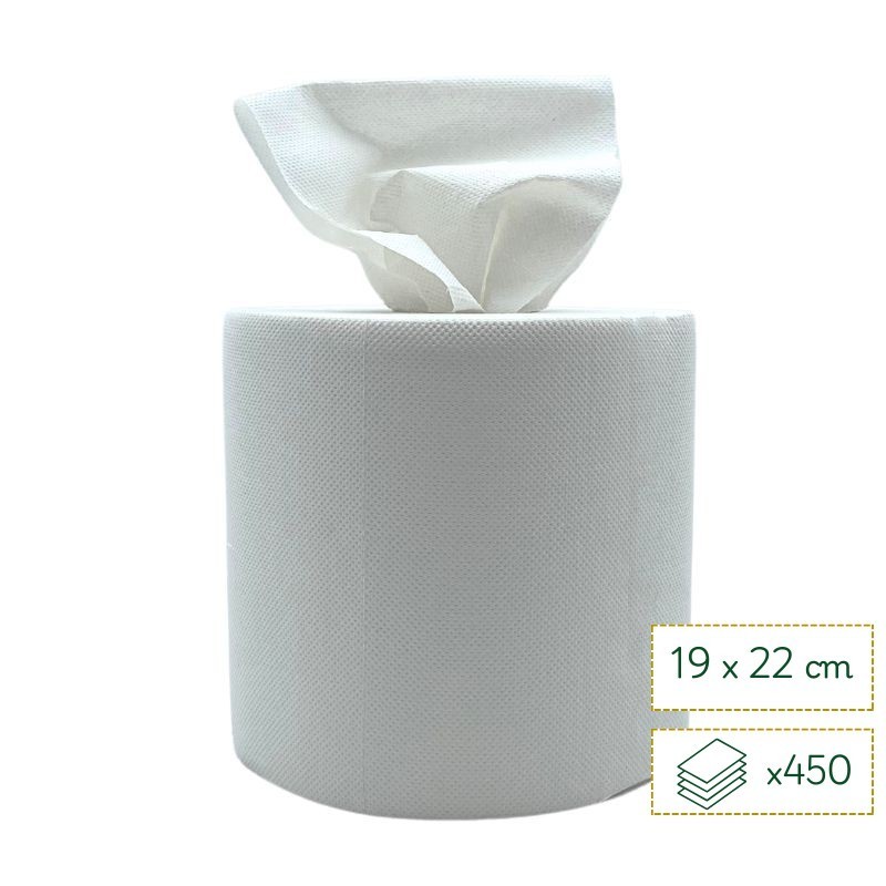 Bobine d'essuyage blanche