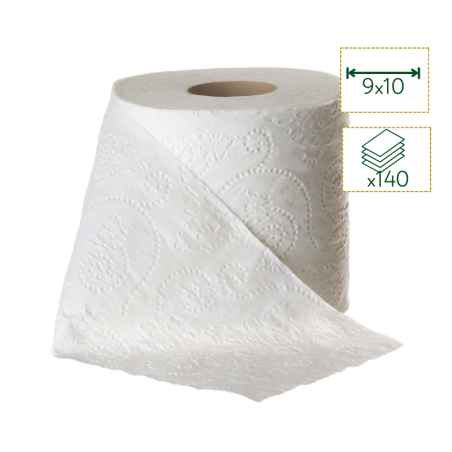 Papier hygiènique 2 plis - pure ouate blanc