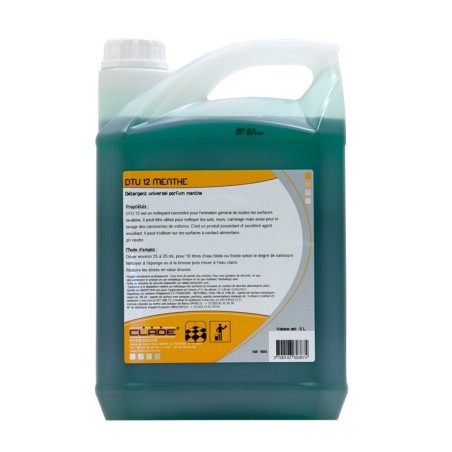 Détergent surfaces neutre parfum menthe DTU 12 - bidon de 5L