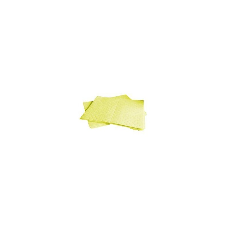Absorbant produit chimique jaune feuilles 41X51 CM - Trimatex Absorbant produit chimique jaune feuilles 41X51 CM - Trimatex