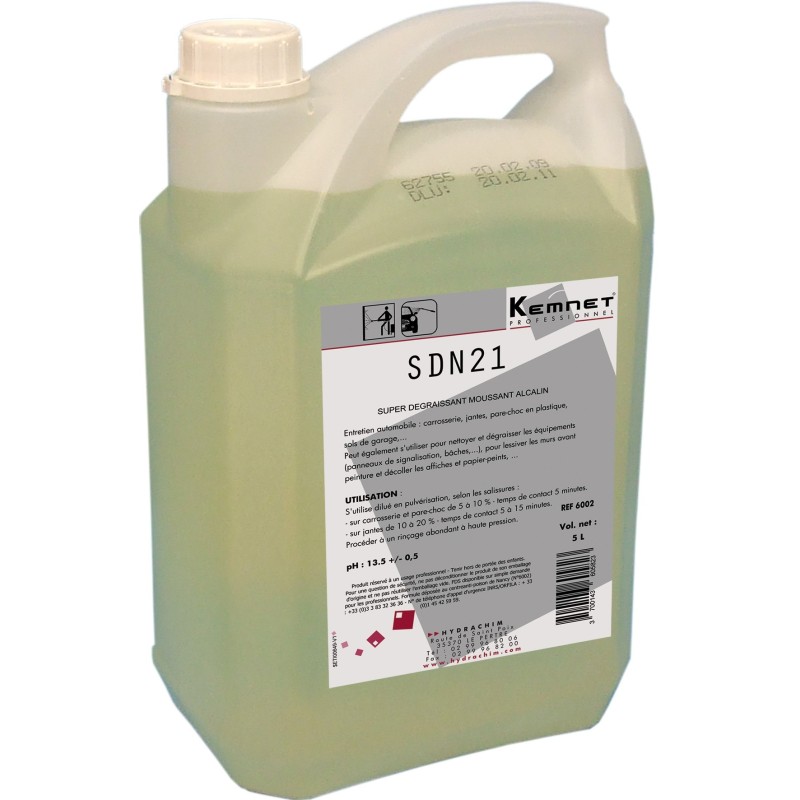Dégraissant alcalin - bidon de 5L - SDN 21 Dégraissant alcalin - bidon de 5L - SDN 21