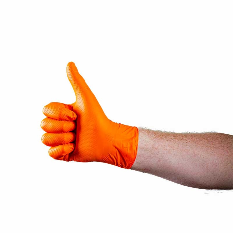 GANTS NITRILE SUPER NITRO ORANGE NON POUDRE L - CARTON DE 10 BOITE 50 - GNJOL